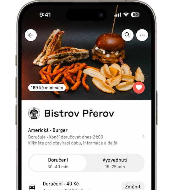 Náhled do mobilní aplikace Reservo Eats